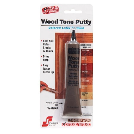 Woodtone Staples Wood Tone Walnut Colored Latex Putty 1.1 oz 836